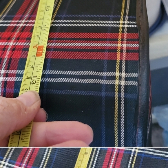 Vintage‎ 1960s plaid carry on suitcase - Picture 4 of 15
